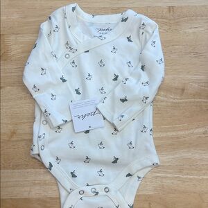 Pehr Cream and Green Printed Onesie NWT